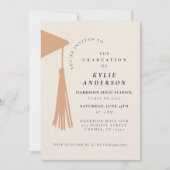 Invitation Orange Tassel Senior Photo High School Graduation  (Devant)