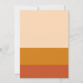 Invitation Orange Terracotta Moderne Rétro 5x7 (Dos)