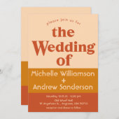 Invitation Orange Terracotta Moderne Rétro 5x7 (Devant / Derrière)