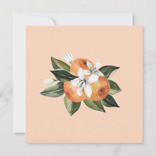 Invitation Orange Thème Citrum Engagement (Dos)