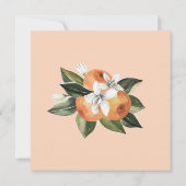 Invitation Orange Thème Deux Petits Cuties Twin Baby shower (Dos)