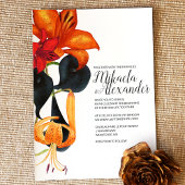 Invitation Orange Tiger Lys Marine Blue Magenta Mariage de au