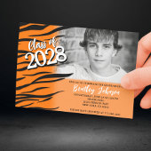 Invitation Orange Tiger ou Bengale Photo