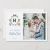 Invitation Orange Topio en Chinoiserie Pot Crest Monogramme (Devant)