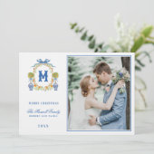 Invitation Orange Topio en Chinoiserie Pot Crest Monogramme (Debout devant)