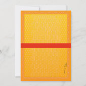 Invitation Orange Turquoise tendance Peony Anniversaire Brunc (Dos)