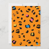 Invitation Orange Twins Pool Party Anniversaire Splash Leopar (Dos)