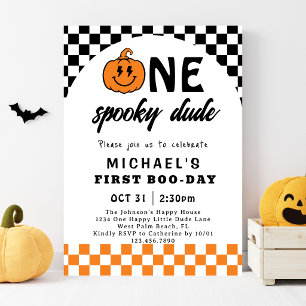 Invitation Orange Un Mec Fantomatique Halloween 1er Anniversa