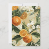 Invitation Orange Un Petit Baby shower De Citrus À La Cutie (Dos)