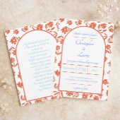 Invitation Orange Verona Sunset Flowers Mariage