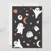 Invitation Orange violet non éffrayant baby shower de boite H (Dos)