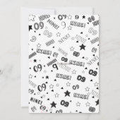 Invitation Orange White Boy Numéro Neuf Anniversaire (Dos)