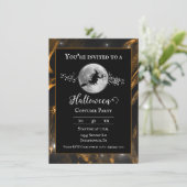 Invitation Orange Witch Silhouette Halloween Party (Debout devant)