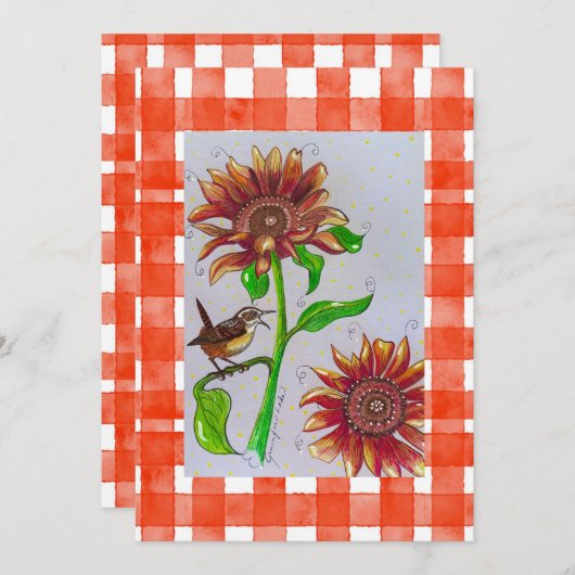 Invitation Orange Wren (Devant / Derrière)