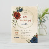 Invitation oranger brûlé fleurs de la marine anniversaire bot (Debout devant)