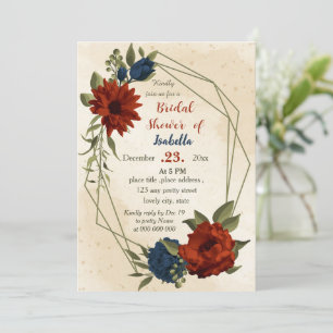 Invitation oranger brûlé fleurs de marine botanique douche de
