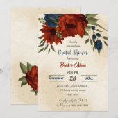 Invitation oranger brûlé fleurs de marine botanique douche de (Devant / Derrière)