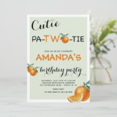 Invitation Oranges 2e anniversaire cutie pata-deux cravates (Debout devant)