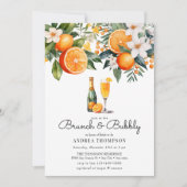 Invitation Oranges Aquarelle | Déjeuner de Baby Shower (Devant)