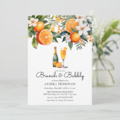 Invitation Oranges Aquarelle | Réception de Brunch (Debout devant)