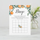 Invitation Oranges Baby shower jumeau Jeu de Bingo (Debout devant)