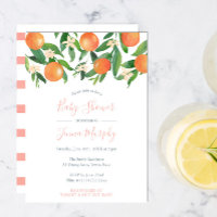 Oranges d'agrumes frais Baby shower moderne pour f
