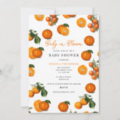 Invitation Oranges d'agrumes modernes bébé en Baby shower de  (Devant)