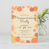 Invitation Oranges d'été Maison Fête du Réchauffement Invitat (Debout devant)