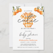 Invitation Oranges d'été mignonne Baby shower de tenue de cai (Devant)