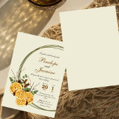 Invitation Oranges d'hiver tranches agrumes mariage