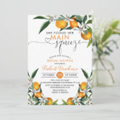 Invitation Oranges et Fête des mariées de citron (Debout devant)