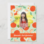 Invitation Oranges et marguerites Photo fête d'anniversaire (Devant)
