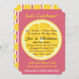 Invitation Oranges et Nantucket Red Fiesta Cocktail Party