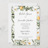 Invitation Oranges florales romantiques Fête des mariées Sici (Devant)