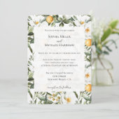 Invitation Oranges florales romantiques Sicile Mariage italie (Debout devant)