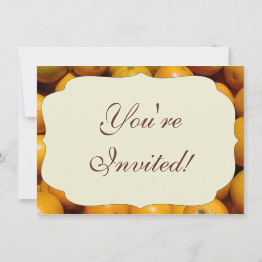 Invitation Oranges fruits Floride marché orange (Devant)