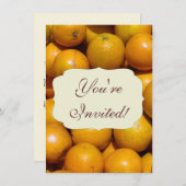 Invitation Oranges fruits Floride marché orange (Devant / Derrière)