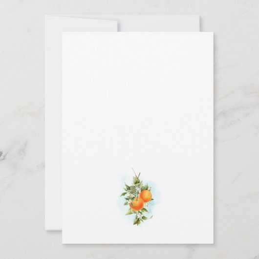 Invitation Oranges Garden Boho Mariage (Dos)