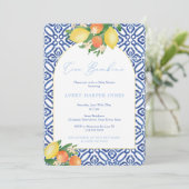 Invitation Oranges italiennes et citrons Baby Boy Shoy Party (Debout devant)