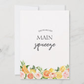 Invitation Oranges modernes Citrons Fête des mariées principa (Dos)