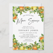 Invitation Oranges modernes Citrus Fête des mariées (Devant)