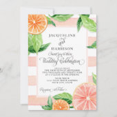 Invitation Oranges modernes de pamplemousse rose d'agrume (Devant)