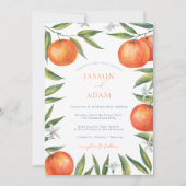 Invitation Oranges modernes Mariage d'agrumes méditerranéen (Devant)
