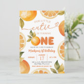 Invitation Oranges Notre petite chérie a un an Anniversaire (Debout devant)