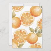 Invitation Oranges Notre Petite Cutie Tourne Un Anniversaire (Dos)