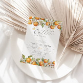 Invitation Oranges Petite Cutie Est Sur Le Chemin Baby shower