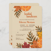 Invitation Oranges sanguines et feuilles d'automne (Devant / Derrière)