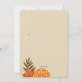 Invitation Oranges sanguines et feuilles d'automne (Dos)