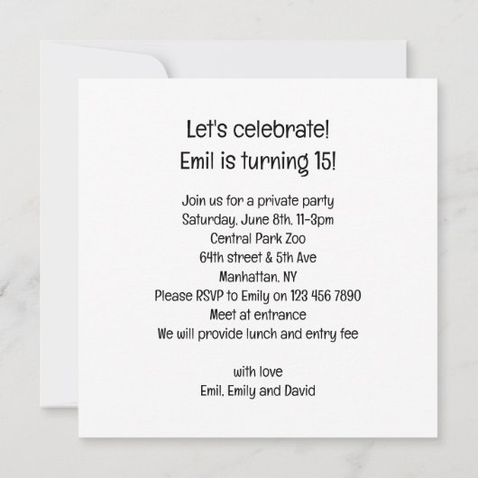 Invitation Orangutangs fêter, singe photo anniversaire (Dos)