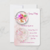 Invitation orbe de verre fleuri (Devant)